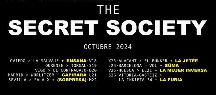 fechas gira secret society octubre 2024