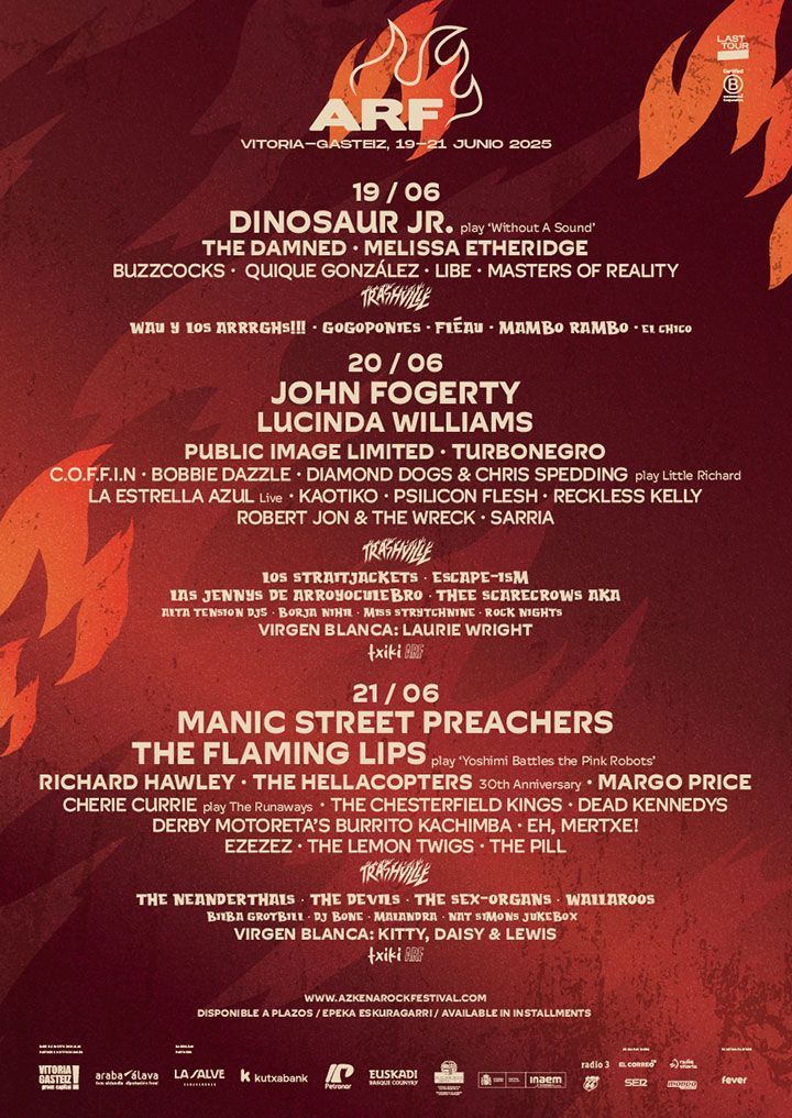 azkena rock festival 2025 cartel por dias